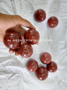 Esfera de Piedra Preciosa de Jaspe Rojo Natural, Bola Pulida de Cristal Curativo de Aura Feng Shui - Product Image 6