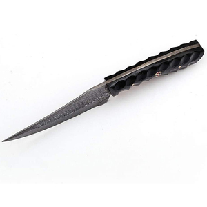 Cuchillo de caza de agarre de madera cómodo de acero de Damasco de alta calidad diseño óptimo con soporte OEM personalizado - Product Image 4