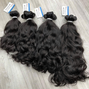 Cheveux vietnamiens bruts non transformés ondulés naturels à cuticule complète alignée extensions de cheveux humains de trame crue - Product Image 1