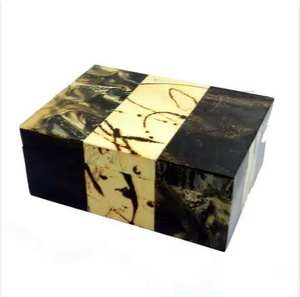 Caja de Joyería Hecha a Mano con Incrustaciones de Hueso, Tamaño Personalizado, Madera Sólida Pulida Ecológica, Fabricante de la India - Product Image 1