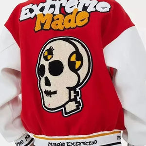 แจ็คเก็ตวาร์ซิตี้สีแดงแบบกำหนดเอง แจ็คเก็ตเลตเตอร์แมนพรีเมียมสำหรับผู้ชาย ดีไซน์ล่าสุด แจ็คเก็ตเบสบอลแบบยูนิเวอร์ซิตี้ - Product Image 6