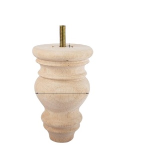 Precio de fábrica Fácil ajuste Patas de sofá de madera Instalación simple Muebles de madera maciza Patas de soporte Pata de muebles de madera - Product Image 2