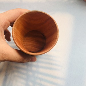 Taza de madera para beber, vaso artesanal tradicional de 7x8 cm con logotipo personalizado, Material ecológico de Vietnam, venta al por mayor - Product Image 3