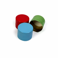 Capuchon ROPP en aluminium mat de 28 mm avec nervures de haute précision, couvercle à vis en métal durable pour bouteille de spiritueux ou de jus