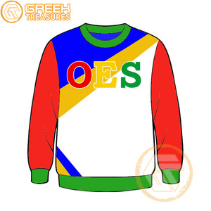 Orden personalizada de la estrella del Este Sudadera bordada de lana de algodón Suéter de alta calidad Ropa griega OES Sudaderas - Product Image 6