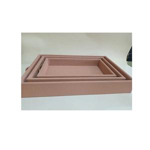 Bandeja de servicio rectangular de nuevo diseño con asa para mesa de centro con forma rectangular de madera para hotel bandeja de servicio para el hogar - Product Image 1