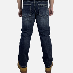 Jean STRAIGHT transpirable de alta calidad para hombre: Denim duradero y moderno, perfecto para ocasiones casuales y semiformales. - Product Image 2