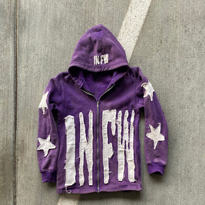 Sudadera con Capucha Unisex de Felpa Gruesa 100% Algodón, Sudadera Extra Grande de Invierno con Logotipo Personalizado, Sudadera para Hombre con Diseño de Pedrería - Product Image 3