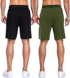 <b>Men's</b> <b>Shorts</b> Comfortable Cotton Workout <b>Shorts</b> Elastic Waist Running <b>Shorts</b> <b>With</b> <b>Zipper</b> <b>Pockets</b> - Product Image 4