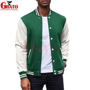 Chaqueta Universitaria Formal Hecha a Mano para Hombre y Mujer, Cuello Alto, Mangas de Cuero, Color Personalizado, Logotipo, Alta Calidad, OEM - Product Image 3