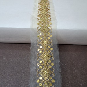 Adorno de encaje bordado suave y elástico de fabricación india para ropa íntima y ropa de estiramiento disponible para cantidad a granel - Product Image 1