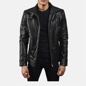 Nouvelles vestes en cuir Nouvelle arrivée Veste Slim Fit pour homme - Product Image 6