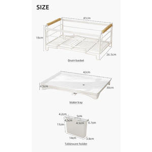 ชั้นวางจานพรีเมียมมีสไตล์และทนทานโซลูชันการจัดเก็บในห้องครัวชั้นวางจานพับได้ออกแบบให้สะดวกและประหยัดพื้นที่ - Product Image 2