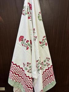 Jaipuri ชุดผ้าขนหนูลายดอกไม้3ชิ้นทำด้วยมือผ้าฝ้ายแห้งเร็วน้ำหนักเบาเป็นมิตรกับผิวย้อมสีอ่อนสำหรับชายหาดบ้านโรงแรม - Product Image 5