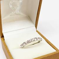 Anillo de Boda de Moissanita con Corte Redondo de 2 mm, Eternidad, Plata de Ley 925, Joyería Personalizada