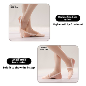 Chaussures de danse en satin de soie pour enfants chaussures plates avec motif de broderie chaussures de ballet pour filles pour yoga chaussures de gymnastique rythmique en cuir - Product Image 4