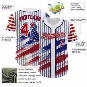 Custom Baseball Jerseys Personalized Unisex Adult Shirts Digital Print Name Numbers Four-Way Stretch Breathable Waterproof - Product Image 3