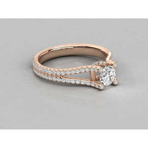 Bague solitaire en or 14 carats pour femmes avec diamant de laboratoire - Product Image 2