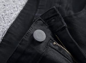 Pantalones Vaqueros Ajustados Rotos de Moda para Hombre, Pantalones Vaqueros de Mezclilla de Alta Calidad con Estilo Personalizado para Hombre - Product Image 5