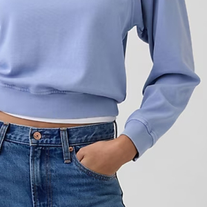 Sudadera Corta para Mujer con Diseño de Hombros Caídos, Tejido de Felpa Suave, Precio de Fábrica 2026, Manga Larga, Ropa Casual - Product Image 4