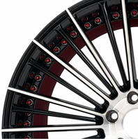 Jantes monobloc en alliage d'aluminium forgé de 20 à 24 pouces, noir mat, pour S4 S5 RS3 RS4, jantes de tuning sport, 20 rangées de lumières de roue