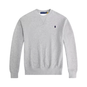 Sudadera Blanca de Cuello Redondo para Hombre, Corte Regular, 100% Algodón, Tejido de Punto, Informal, Color Sólido, Logotipo Frontal, Ropa de Otoño - Product Image 6