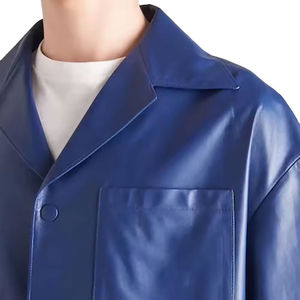 Camisas de Cuero para Hombre de Diseño de Alta Calidad con Servicio OEM, Camisas de Cuero Transpirables de Manga Larga - Product Image 6