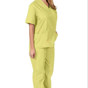 Ensembles de gommage en tissu tissé supérieur pour uniforme d'infirmière pour femmes pour le service OEM des hôpitaux disponible - Product Image 1