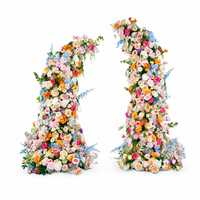 Arche de fleurs en soie romantique faite à la main LEXI, taille personnalisée, haute qualité, décoration de mariage