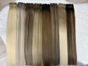 Extensiones de Cabello <span class=keywords><strong>Humano</strong></span> Virgen de Alta Calidad 100% Naturales, Ondulado y Liso, Venta al por Mayor, Sin Caída, Sin Enredos - Product Image 1