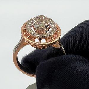 แหวนทองคำแท้14K & 18K ทำด้วยมือที่สวยงามมีเพชรธรรมชาติทันสมัยได้รับการรับรองจากบุคคลที่สามเป็นของขวัญที่ไม่เหมือนใครสำหรับเครื่องประดับชั้นดีของเธอ - Product Image 1