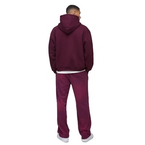 Sweats à capuche zippés pour hommes en coton bio Sweat pour hommes avec capuche Sweats à capuche zippés Couleur unie Surdimensionné Sweats à capuche coupe ample - Product Image 2
