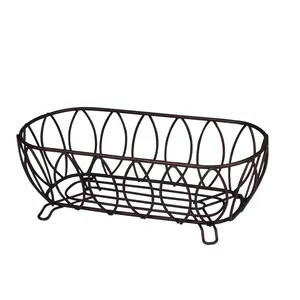 Bol à fruits en métal noir artisanal en gros pour la décoration de la maison, panier à fruits décoratif pour la table à manger et la cuisine - Product Image 5