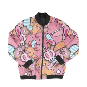 Blouson d'aviateur personnalisé à sublimation pour hommes manches longues blouson d'aviateur unisexe en polyester 100% blouson de baseball pour hommes - Product Image 3