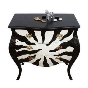 Commode antique imprimé zèbre, commode Bombay conçue pour l'ameublement de style français - Product Image 6