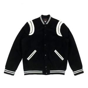 Varsity vestes hommes classique Baseball uniforme vestes Streetwear noir blanc femmes Bomber manteau mode homme vêtements - Product Image 6
