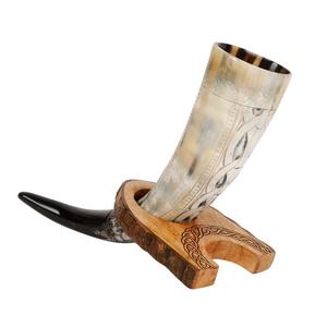 Cuerno para Beber de Cocina y Mesa, Diseño Personalizado, Cuerno Vikingo 100% Natural con Latón, Tamaño Personalizable - Product Image 6