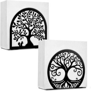 American Style Metal <b>Black</b> Napkin Holder Custom Shape for Home and Office Tabletop Decorative <b>Tissue</b> Holders - Product Image 1