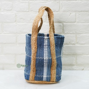 Sac fourre-tout en jute tissé uni avec perles, style bohème, fermeture ouverte, écologique, pour femmes, usage quotidien et plage - Product Image 3