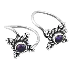 925 <b>Silver</b> Amethyst Hypoallergenic Nickel Free Fashion <b>Toe</b> <b>Rings</b> for Women Gemstone Jewelry - Product Image 2