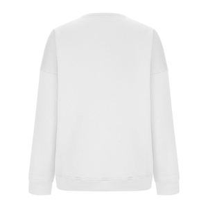 Sudadera blanca Lisa unisex, Jersey informal de manga larga, mezcla de algodón suave, cuello redondo para hombres y mujeres - Product Image 4