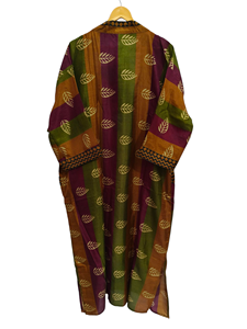 Kimono para ropa de mujer Bikini Cover Up Swim Wear Vestido largo Indian Reciclado Sari Seda Kimono Vestido de noche, - Product Image 3