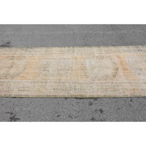 Tapis Turc Classique Vintage Beige Bleu 4.1 X 11.8ft Grande Surface Laine Latex Rectangulaire Abstrait Patchwork Couloir Design Tapis de Chambre - Product Image 4