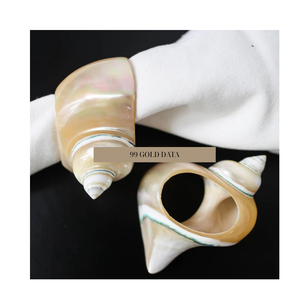 Anneaux de serviette coquillage faits à la main au Vietnam Accessoires de table à manger élégants Fournisseur en gros d'exportation - Product Image 4