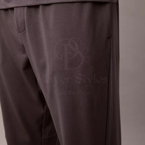 กางเกงวอร์มขาตรงสีเทาเอวกลางน้ำหนักเบาสำหรับผู้ชายกางเกงวอร์มแนวสตรีทแวร์ผ้าคอตตอนน้ำหนักเบา - Product Image 4