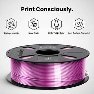 La mejor calidad 1kg PLA 1,75mm Filamento Seda Púrpura Impresión 3D Varillas de plástico de numakers - Product Image 2
