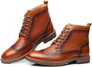 Zapatos de vestir de negocios para hombre, elegantes y cómodos, botas informales de cuero genuino con cremallera, plantilla EVA de alta calidad, precios al por mayor - Product Image 2