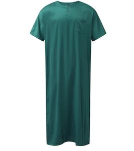 Casual Short Sleeve Men Thobe Daffah <b>Arabic</b> Kuwait Qatar Islamic Clothing Men Thobe Kaftan Jubbah - Product Image 1