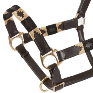 Licol en cuir de cheval brun personnalisé de haute qualité, accessoires en laiton, style anglais durable, utilisation équestre, prix compétitif - Product Image 3
