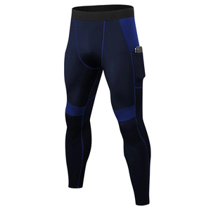 Comfortable And Breathable Men Compression Pants With Side Phone <b>Pocket</b> Men <b>Leggings</b> For Sports And Workout - Product Image 4